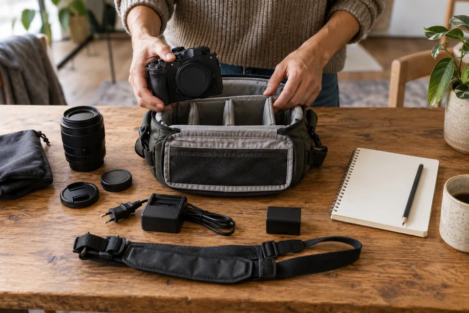 Inventaire des accessoires d’un appareil photo