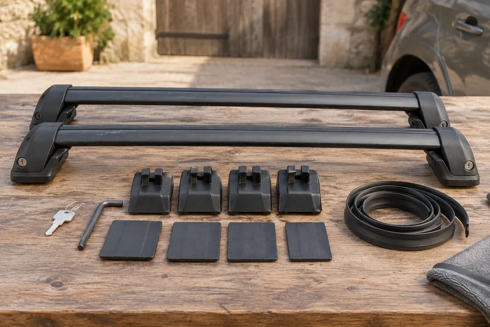 Inventaire d’un kit de barres de toit d’occasion