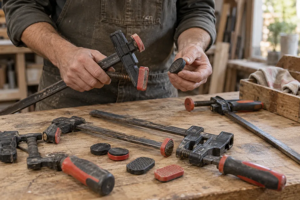 Contrôle d’un lot de serre-joints et de leurs patins