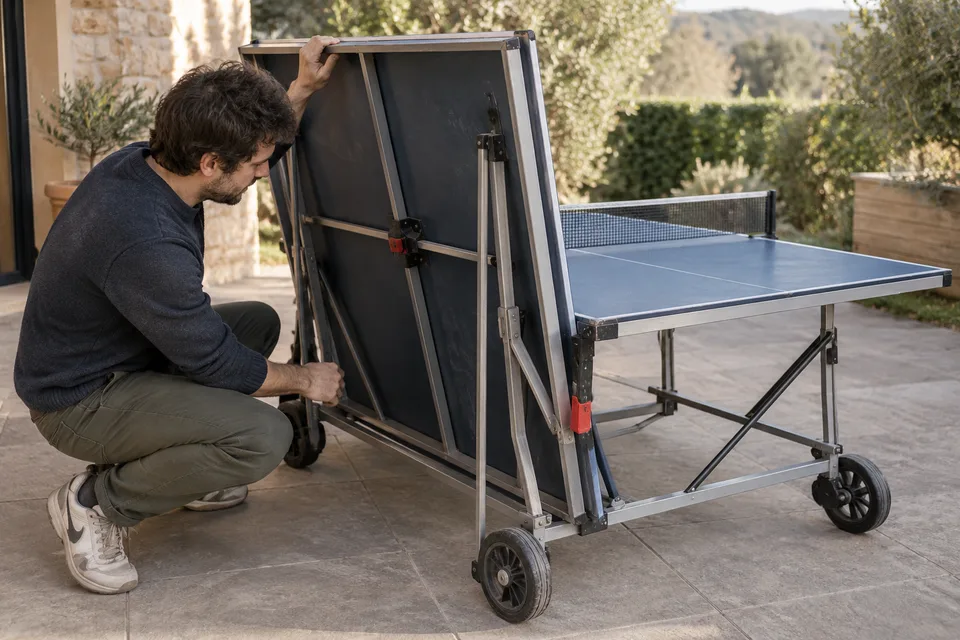 Vérification d’une table de ping-pong pliable