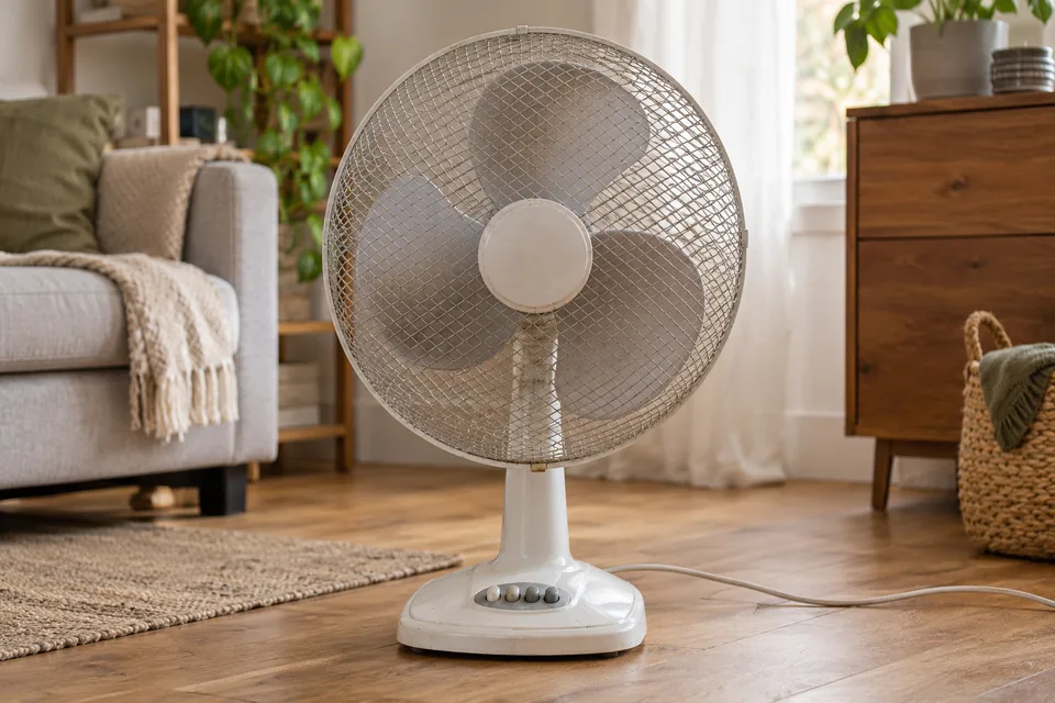 Ventilateur d’occasion avec sa grille et sa commande